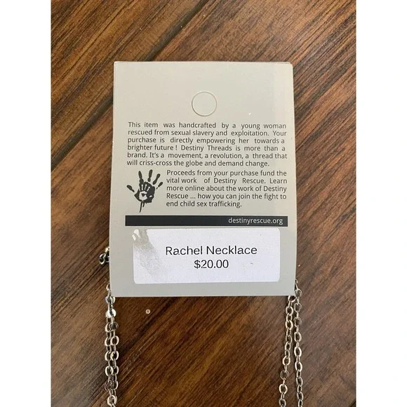 NEW Multi Gemstone Chip Necklace Artisan Handcrafted Multi Strand Boho Natural - Picture 5 of 6